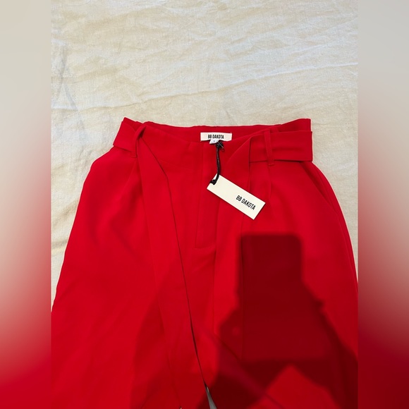 BB Dakota Red Wide-Leg Pants - Picture 3 of 3